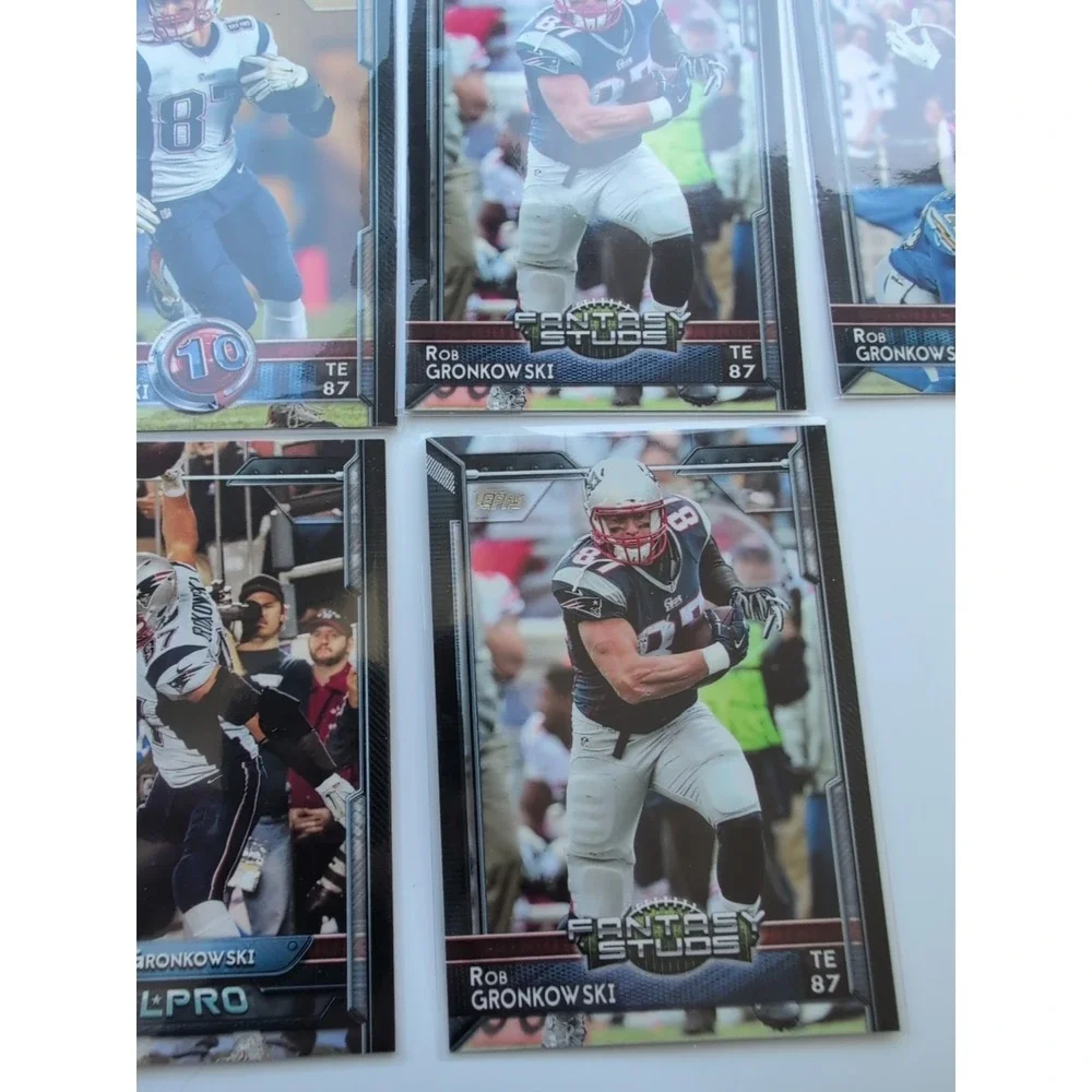 2015 Topps Rob Gronkowski Lot of 8 New‎ England Patriots TE 87 Cards - 1000 Yard